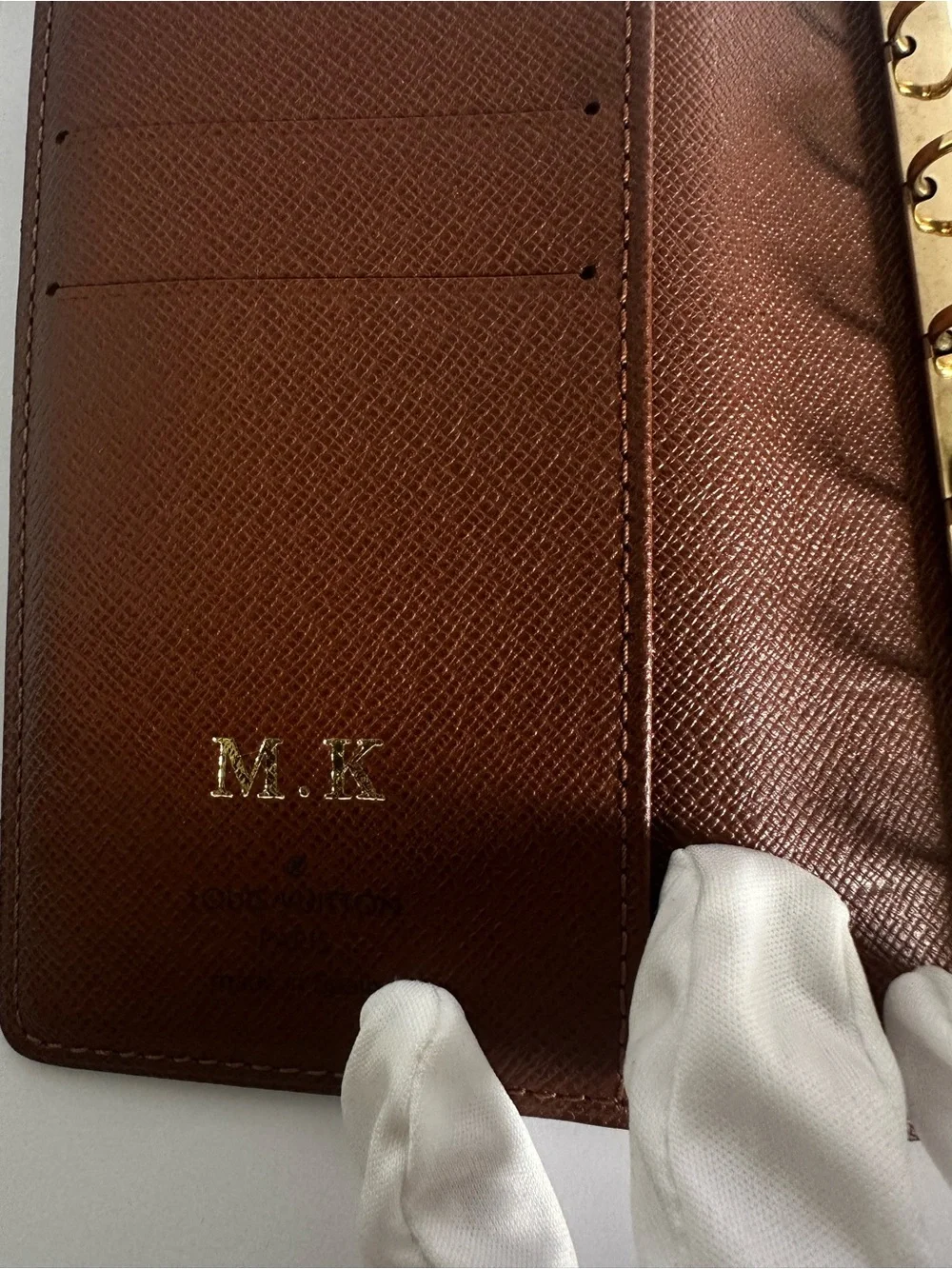 Louis Vuitton Monogram Agenda PM 6-Ring Planner Cover Hot Stamp M.K